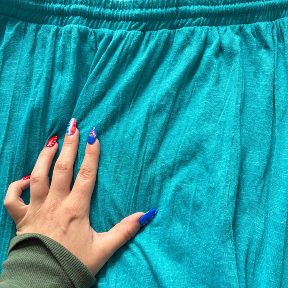 Faded Glory Maxi Skirt Womens 2X Blue Lined Elastic Waist Fairy Whimsy Beachy - Picture 7 of 8